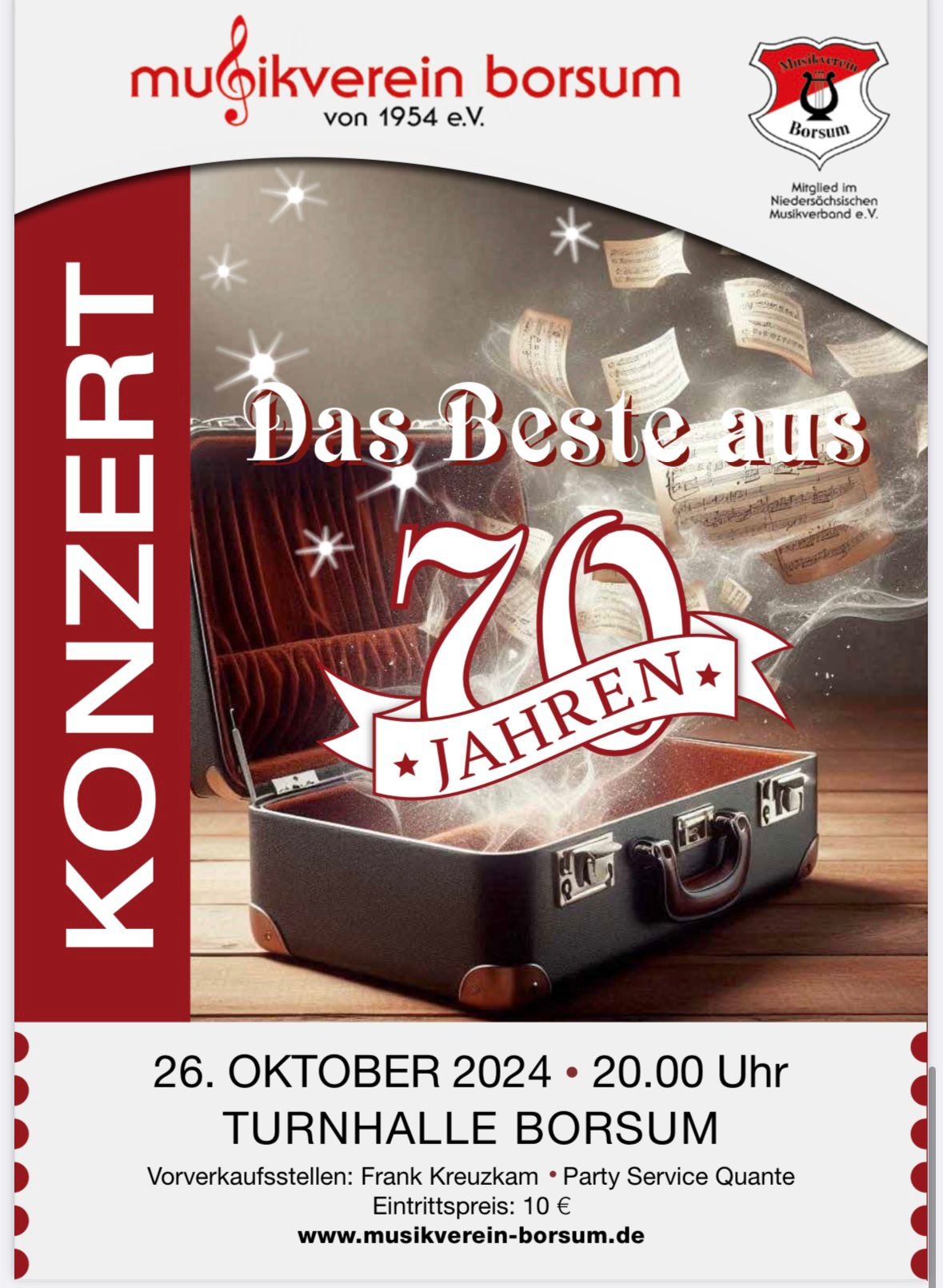 Ankündigung Jahreskonzert